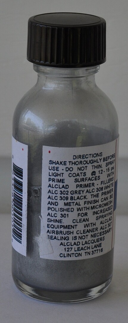 1oz. Bottle Aluminum Lacquer -- Hobby and Model Lacquer Paint -- #101 ...