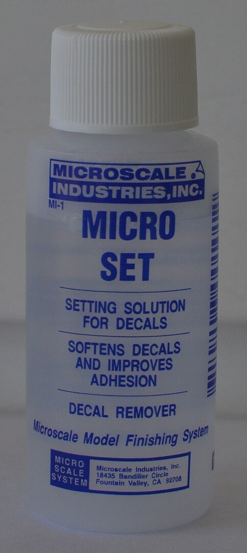 Microscale Decals: Micro Set Solution - 1 oz. bottle (Decal Setting  Solution/Remover)