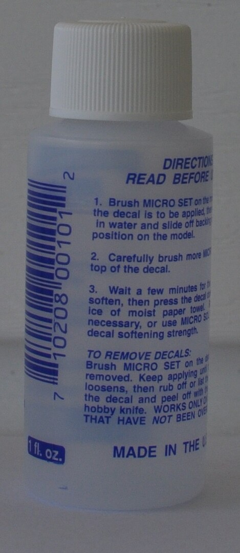  Microscale Industries, Inc. Micro Set, Micro Sol, Micro Mask,  Micro Kristal Klear, 1 oz. Bottles, One of Each with Make Your Day  Paintbrush Set : Toys & Games