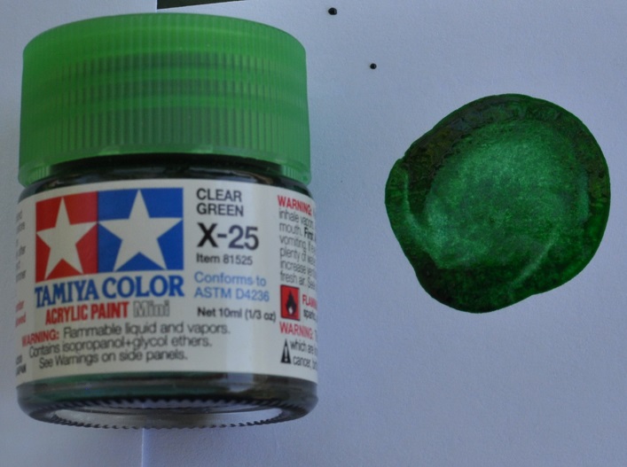 Acrylic Mini X-25 Clear Green 10Ml Bottle / Tamiya USA