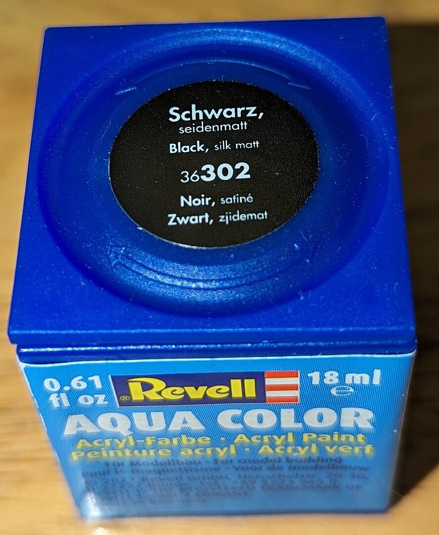 Gallery Pictures RevellGermany 18ml Bottle Acrylic Black Silk Aqua