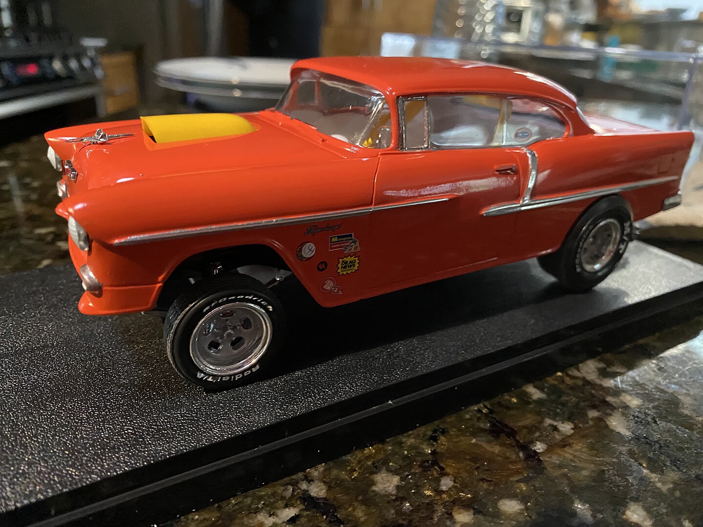 Revell-Monogram '55 Chevy Bel Air Street Machin 2 in 1 Plastic Model Car  Kit 1/24 Scale #4519
