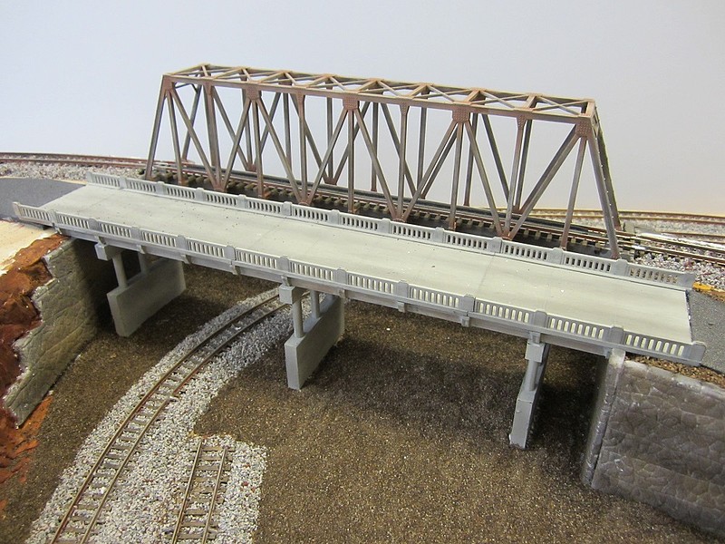 Early 150' Highway Overpass w/ 4 Piers -- Model Railroad Bridge Kit ...