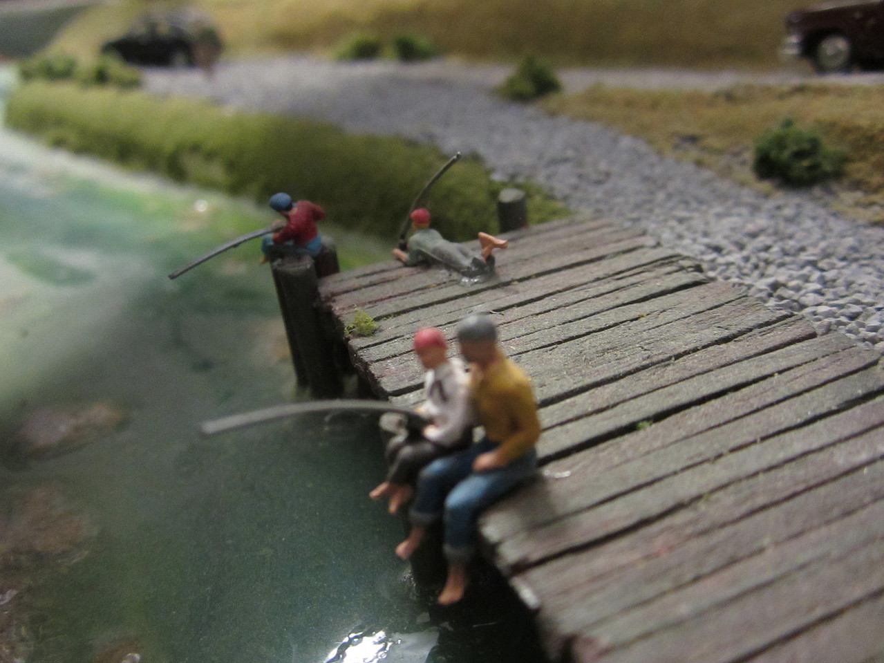 Woodland Gone Fishing HO Scale Model Railroad Figure #a1878
