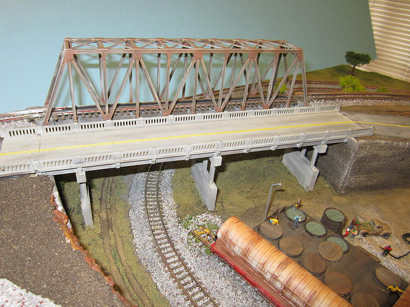 Early 150' Highway Overpass w/ 4 Piers -- Model Railroad Bridge Kit ...