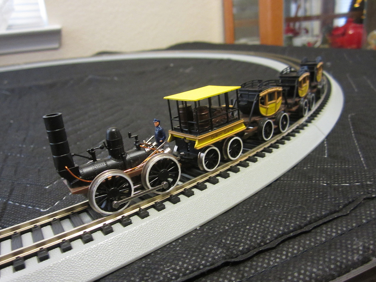 641 Coffret locomotive wagons train vapeur The DeWitt Clinton 1/87 HO 