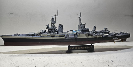 USS Indianapolis CA-35 Cruiser 1945 -- Plastic Model Military Ship -- 1 ...