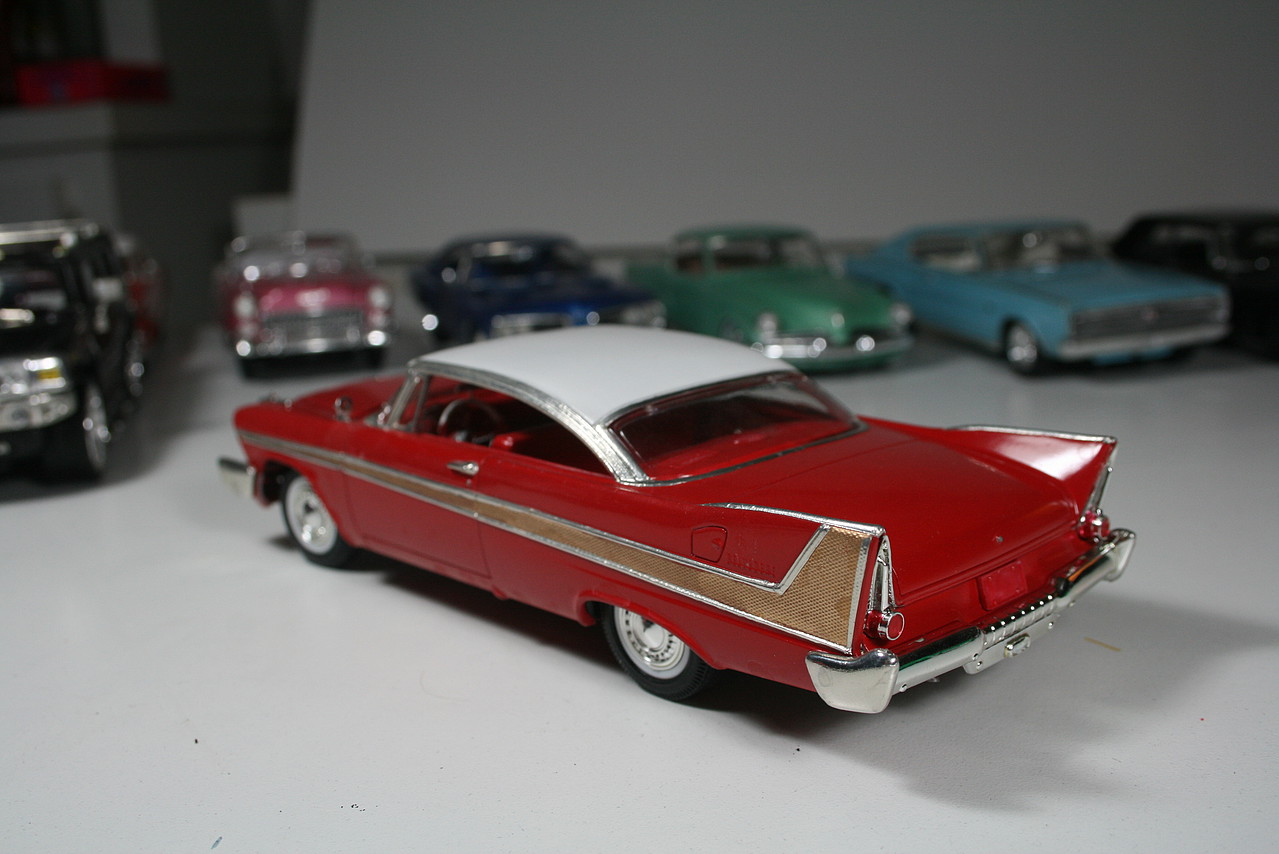 AMT 1958 Plymouth Christine Car (Red) Plastic Model Car Kit 1/25