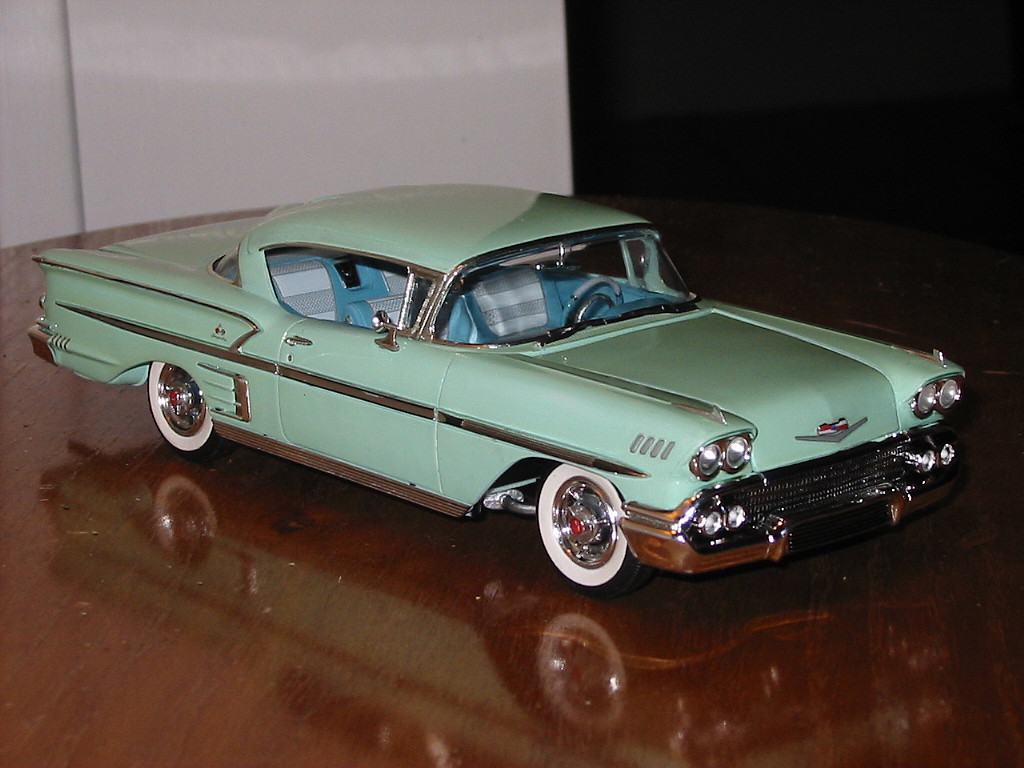 Gallery Pictures AMT 1958 Chevy Impala Plastic Model Car Kit 1/25 Scale ...