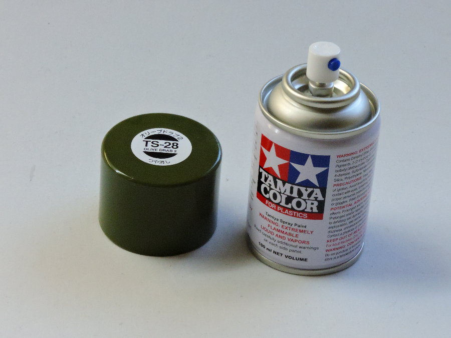 TAMIYA #85005: TS-5 OLIVE DRAB Plastic Model Paint, 3 oz Spray