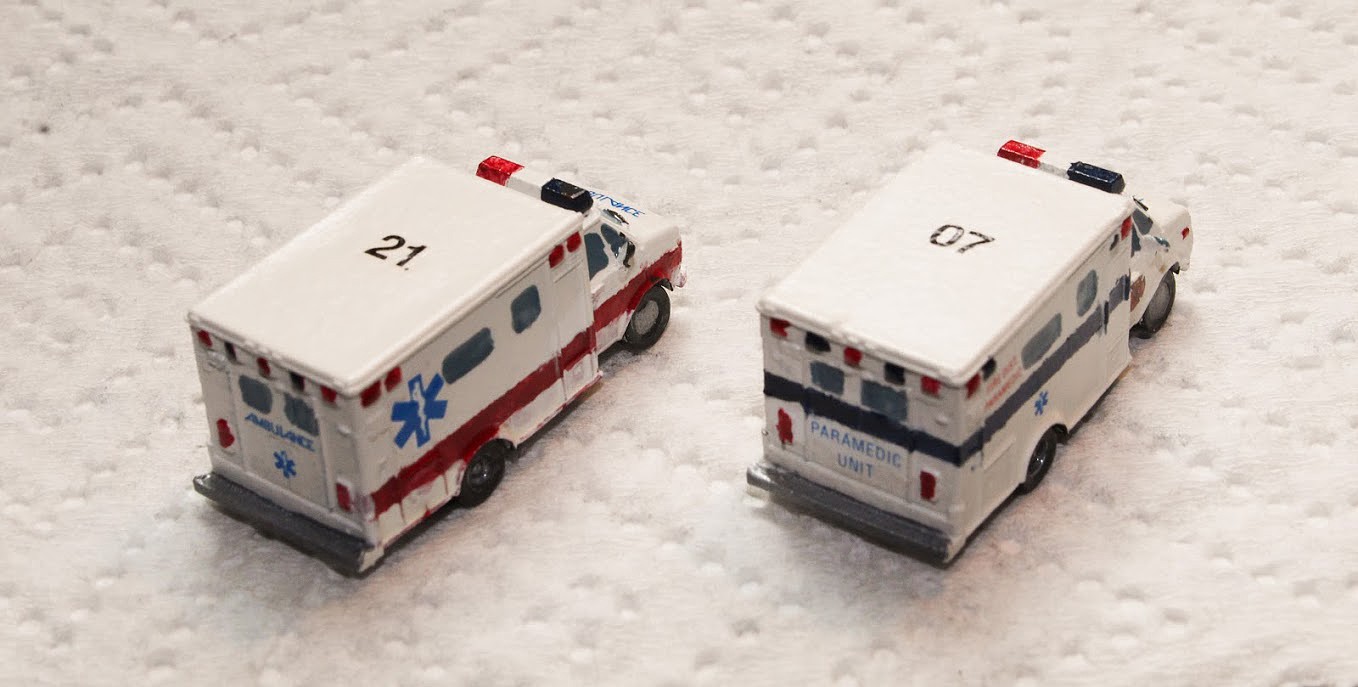 Ambulance (Unpainted Metal Kit) -- N Scale Model Railroad Vehicle ...