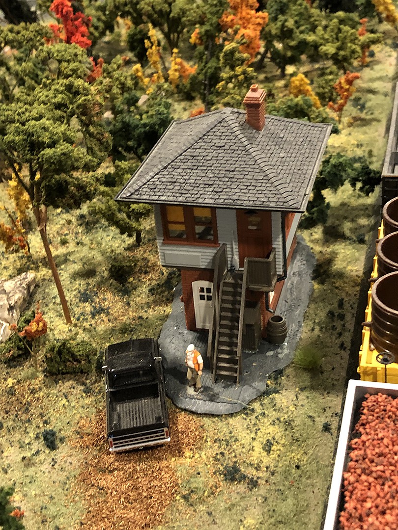 Signal Tower Built Up Ho Scale Model Railroad Building