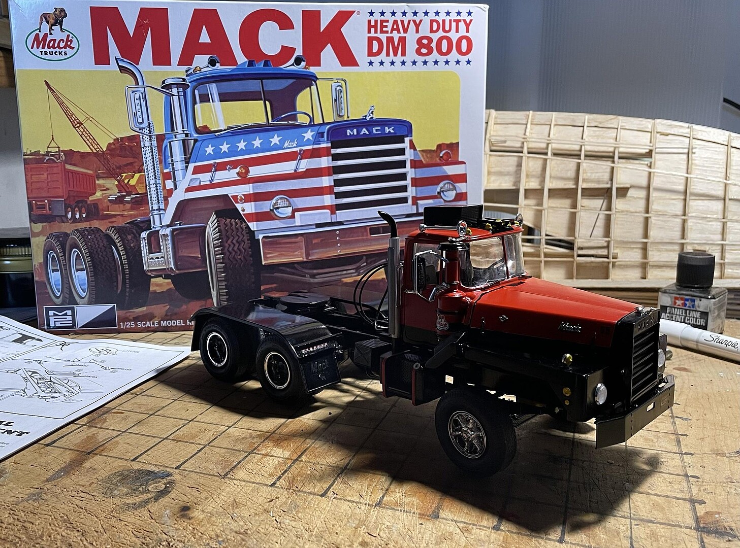 MPC Mack DM800 Semi Tractor Cab Plastic Model Truck Vehicle Kit 1