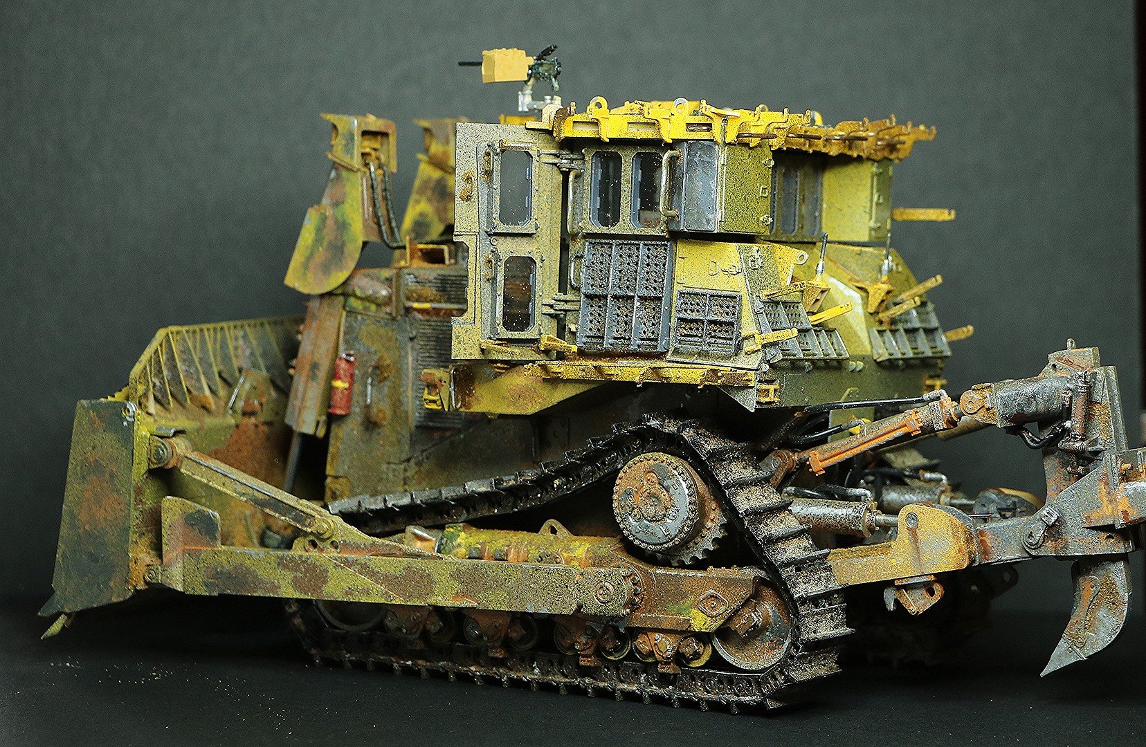 D9R Armored Bulldozer with Slat Armor -- Plastic Model Military Vehicle ...