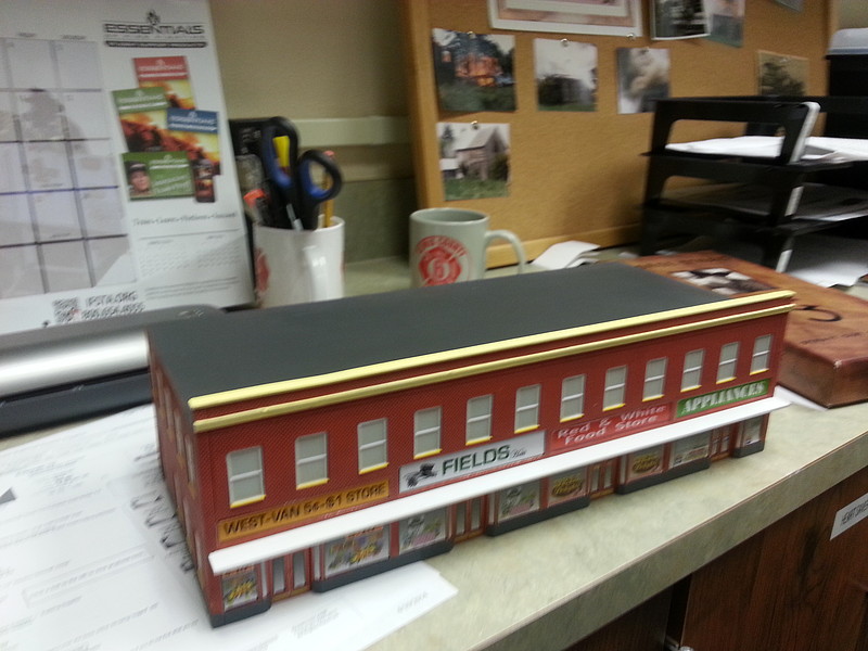 FourStore Building Assembled PermaScene HO Scale Model Railroad