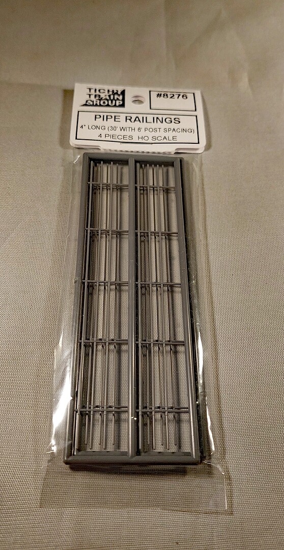 Triple Pipe Railings 4'' Long HO Scale Model Railroad Supplies