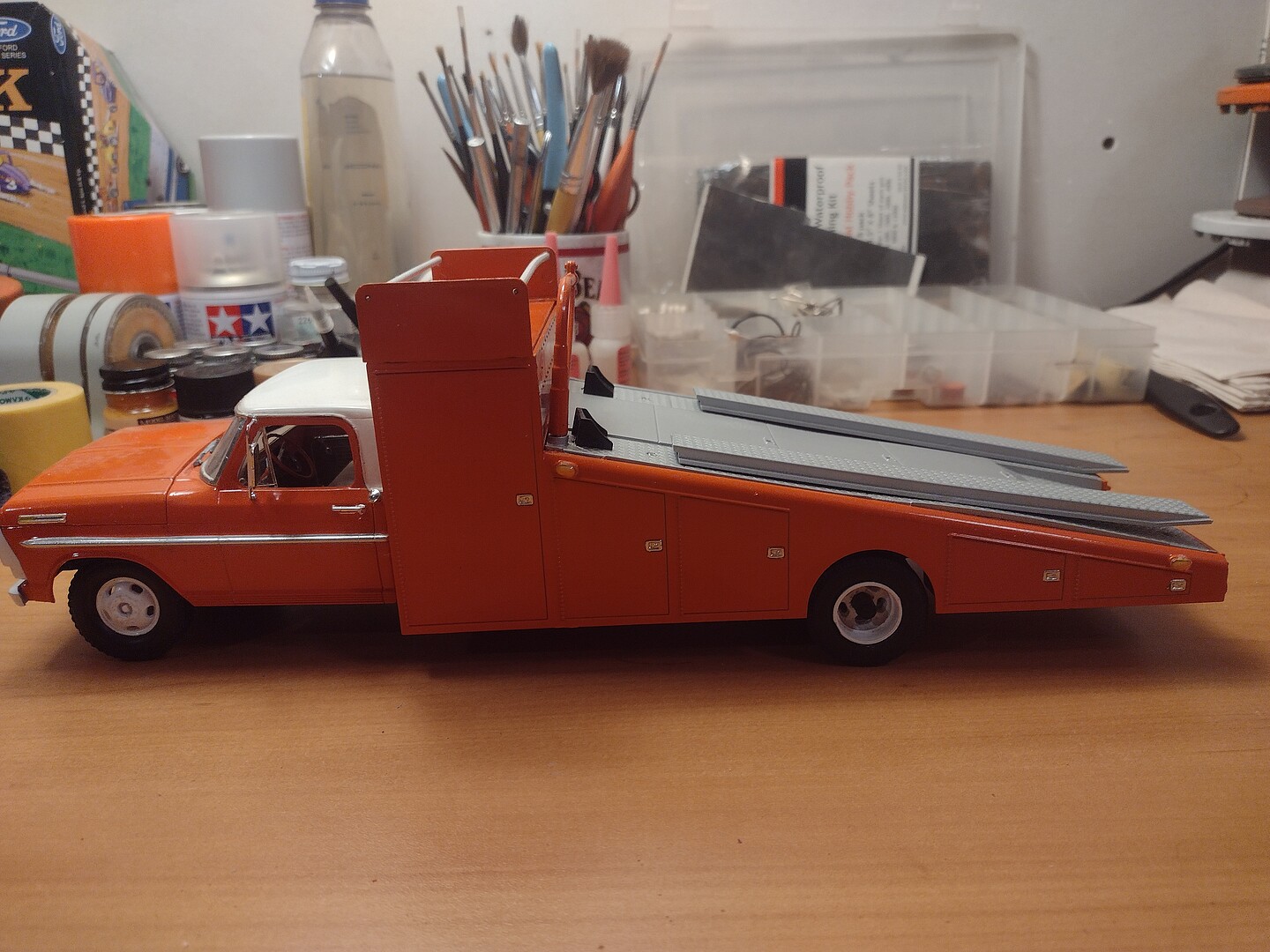 1967 Ford F350 Ramp Truck (Ltd Prod) Plastic Model Car Truck Vehicle