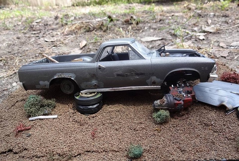 1966 Chevy El Camino 2 'n 1 -- Plastic Model Car Kit -- 1/25 Scale ...