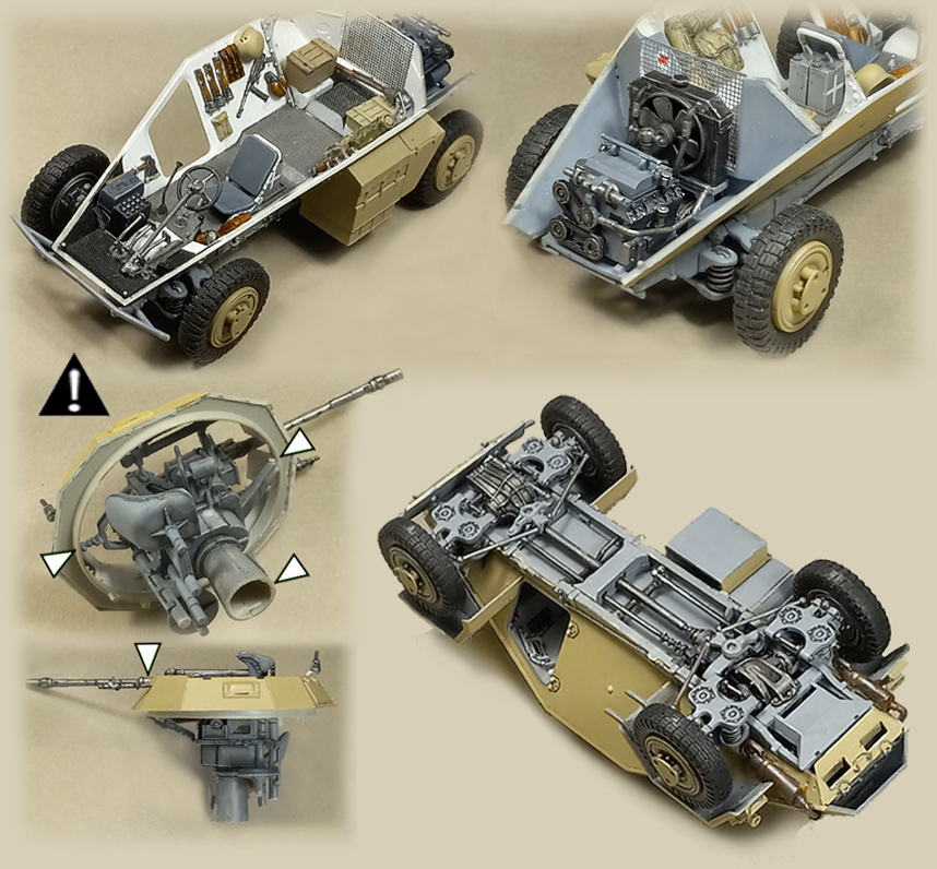 Sd.Kfz.222 Panzerspahwagen -- Plastic Model Military Vehicle Kit -- 1/ ...