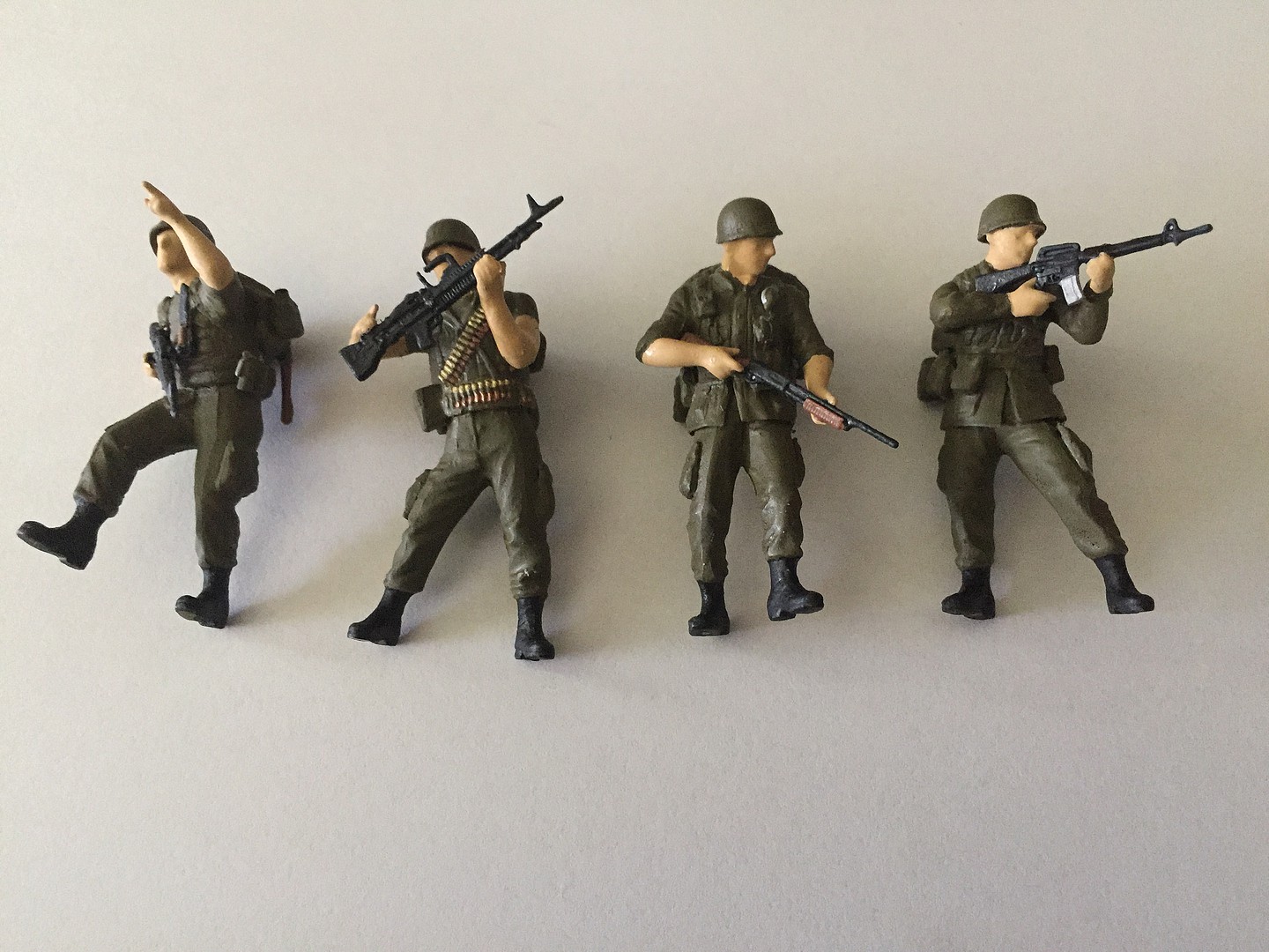 Jungle Patrol Us Military Vietnam War 4 Plastic Model Military Figure 1 35 Scale