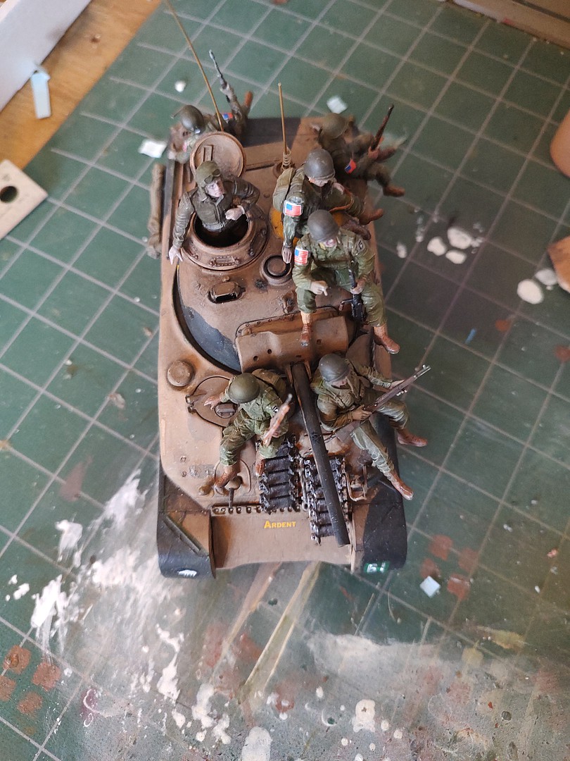 Figurines MasterBox 1/35 - 101ème Esq US Parachutistes & Tankmen Britanniques France 1944, Kit à Monter