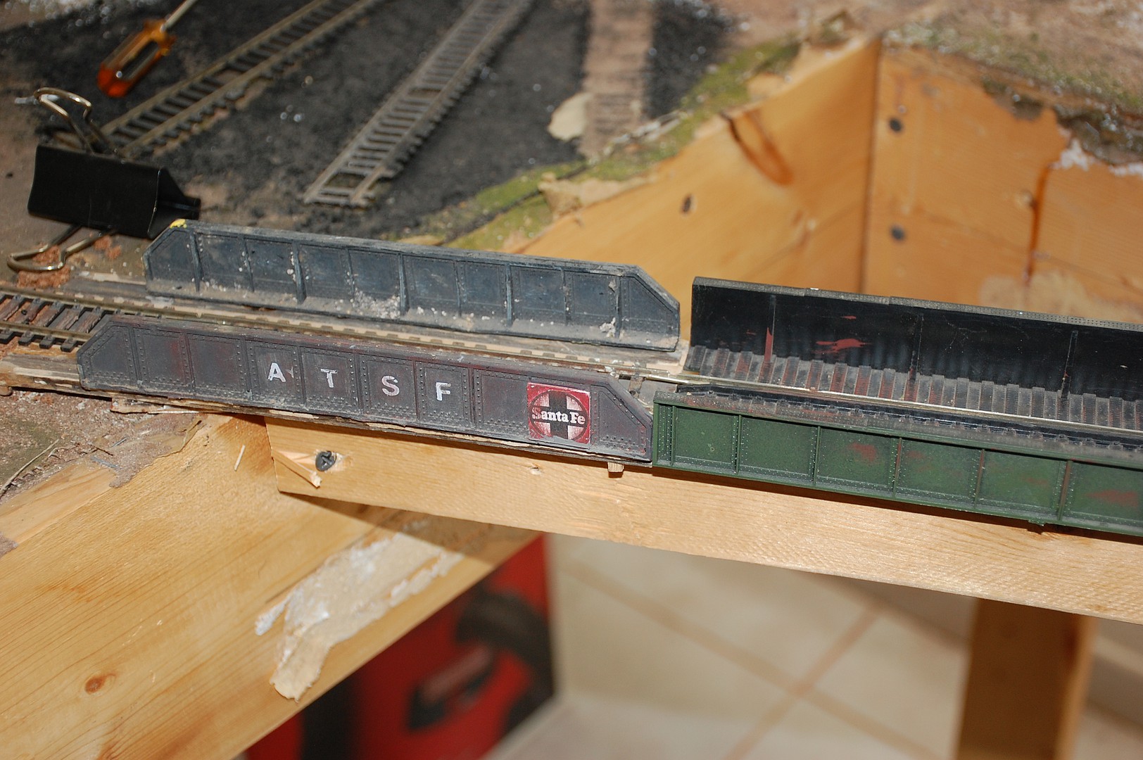 Plate Girder Bridge N/S HO Scale Model Railroad Bridge 885