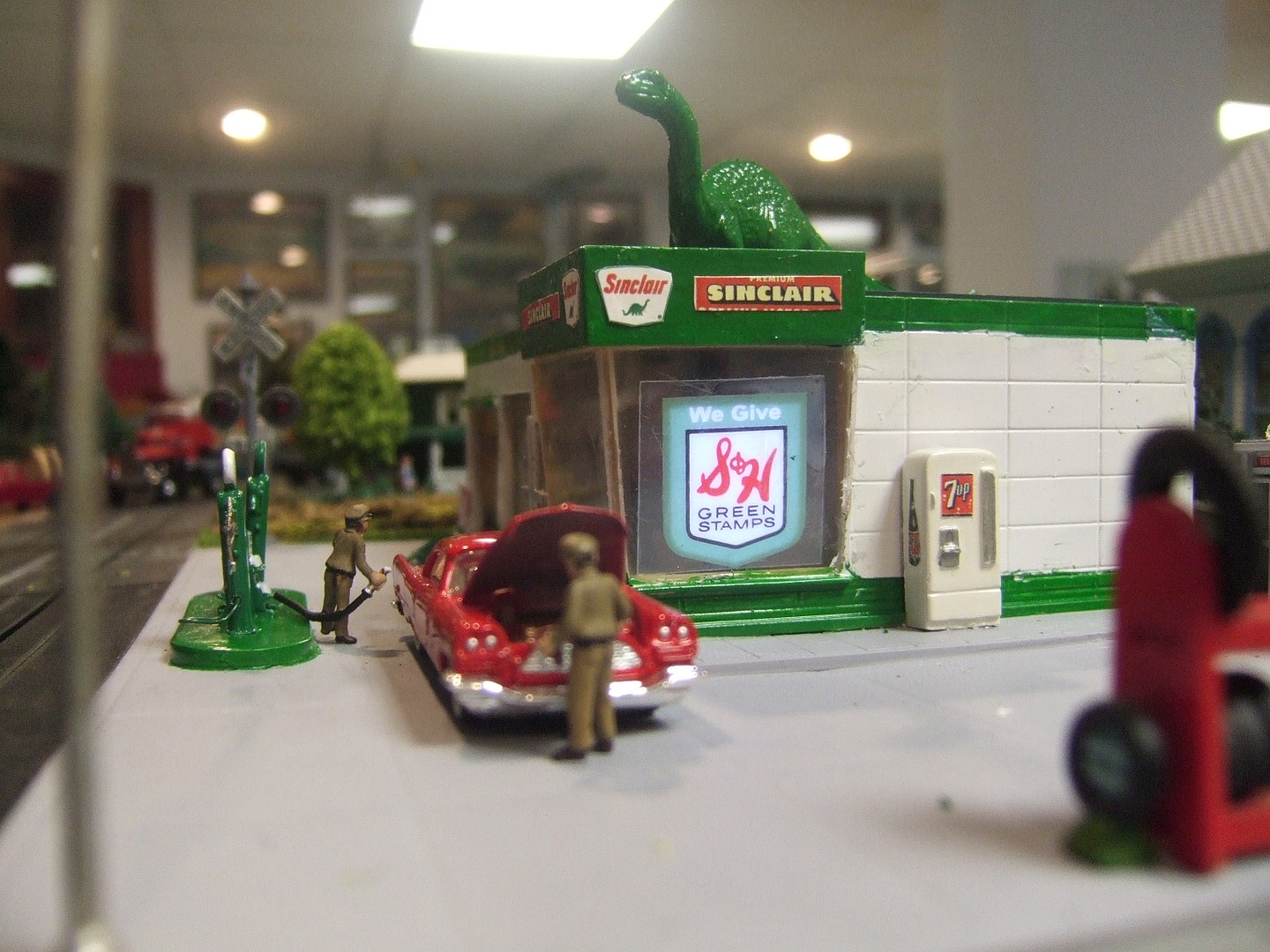 S&H Green Stamps Flashing Neon Window Sign HO Scale Model Railroad Sign 8890 pictures by