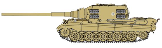 Jagdtiger with 12.8cm PaK.80 (L/66) -- Plastic Model Military Vehicle ...