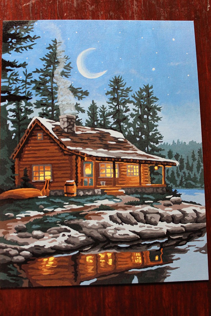 Lakeside Cabin -- Paint By Number Kit -- #91413 pictures by molliesannie