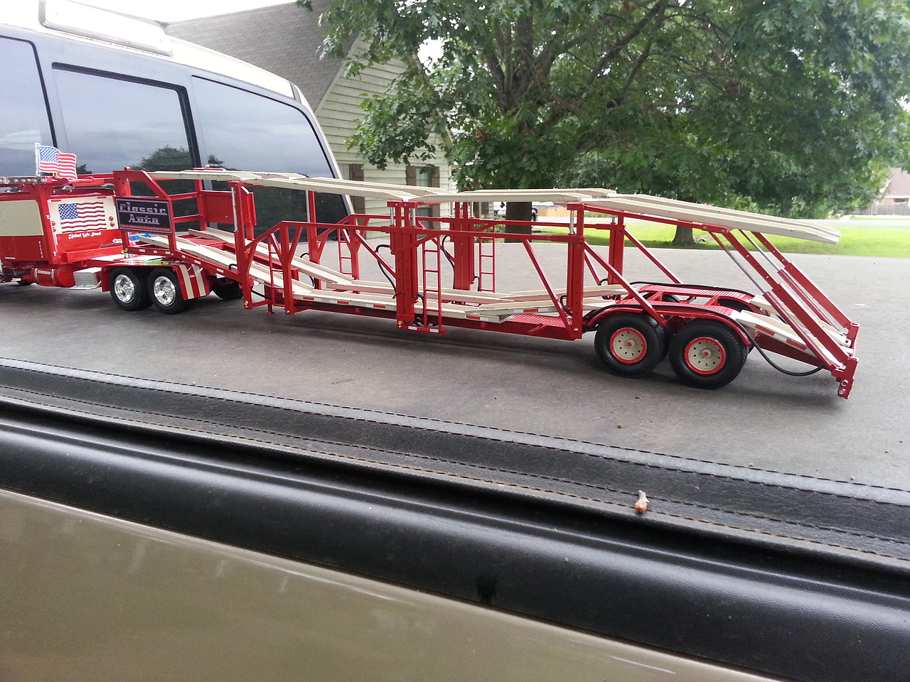 Auto Transport Trailer Plastic Model Trailer Kit 1/25 Scale