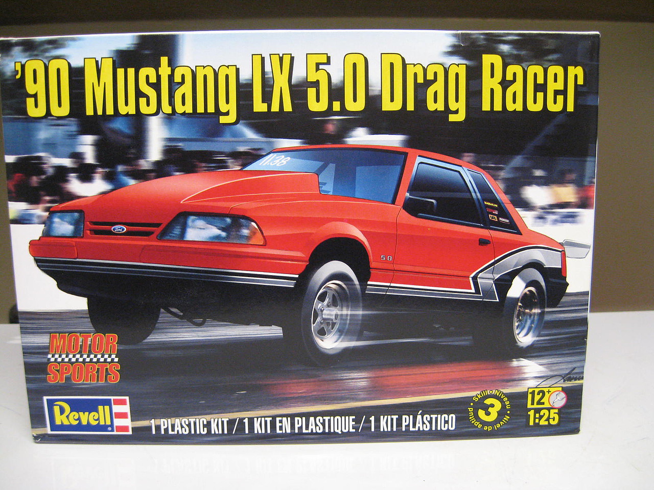 1990 Mustang LX 5.0 Drag Racer -- Plastic Model Car Kit -- 1/25 Scale ...