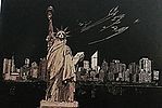 Slvr Foil Engraving Statue/Liberty