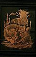 Gold Foil Engraving Art Wolves