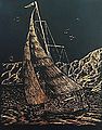 Copper Foil Engraving Art Sailing