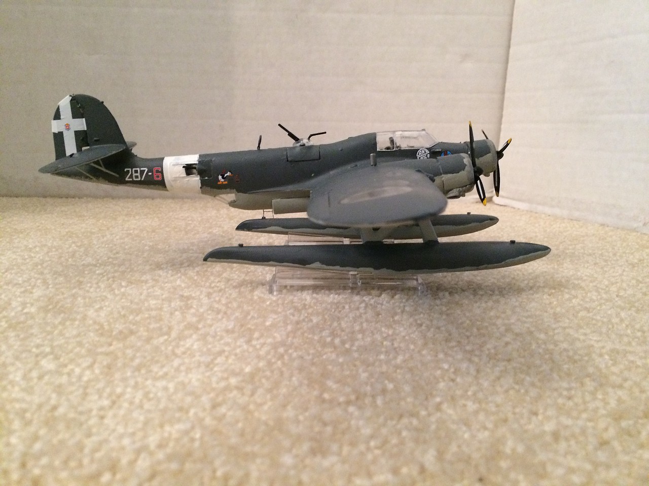 Military Vehicles 1:144 Aircraft Cant Z.506B Floatplane Showcase Model Toy 
