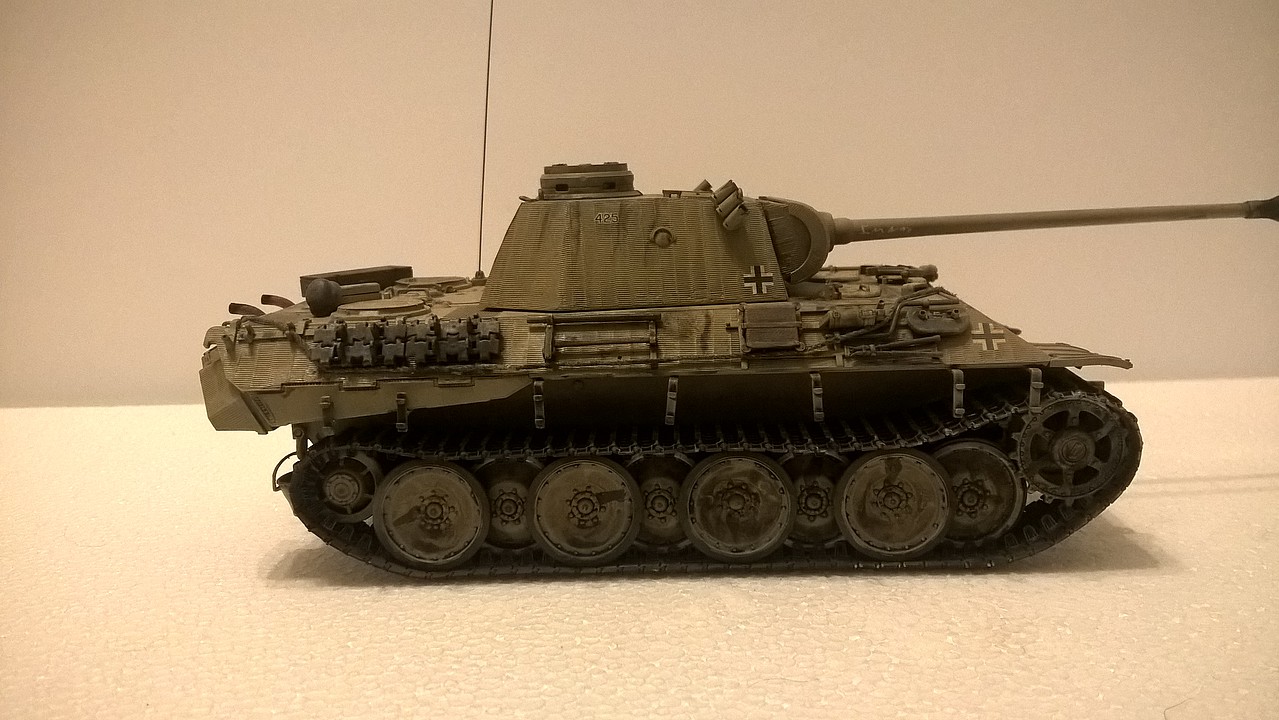 Maquette model, 1/35 Verlinden, Blast models ? Panther zimmerit résine
