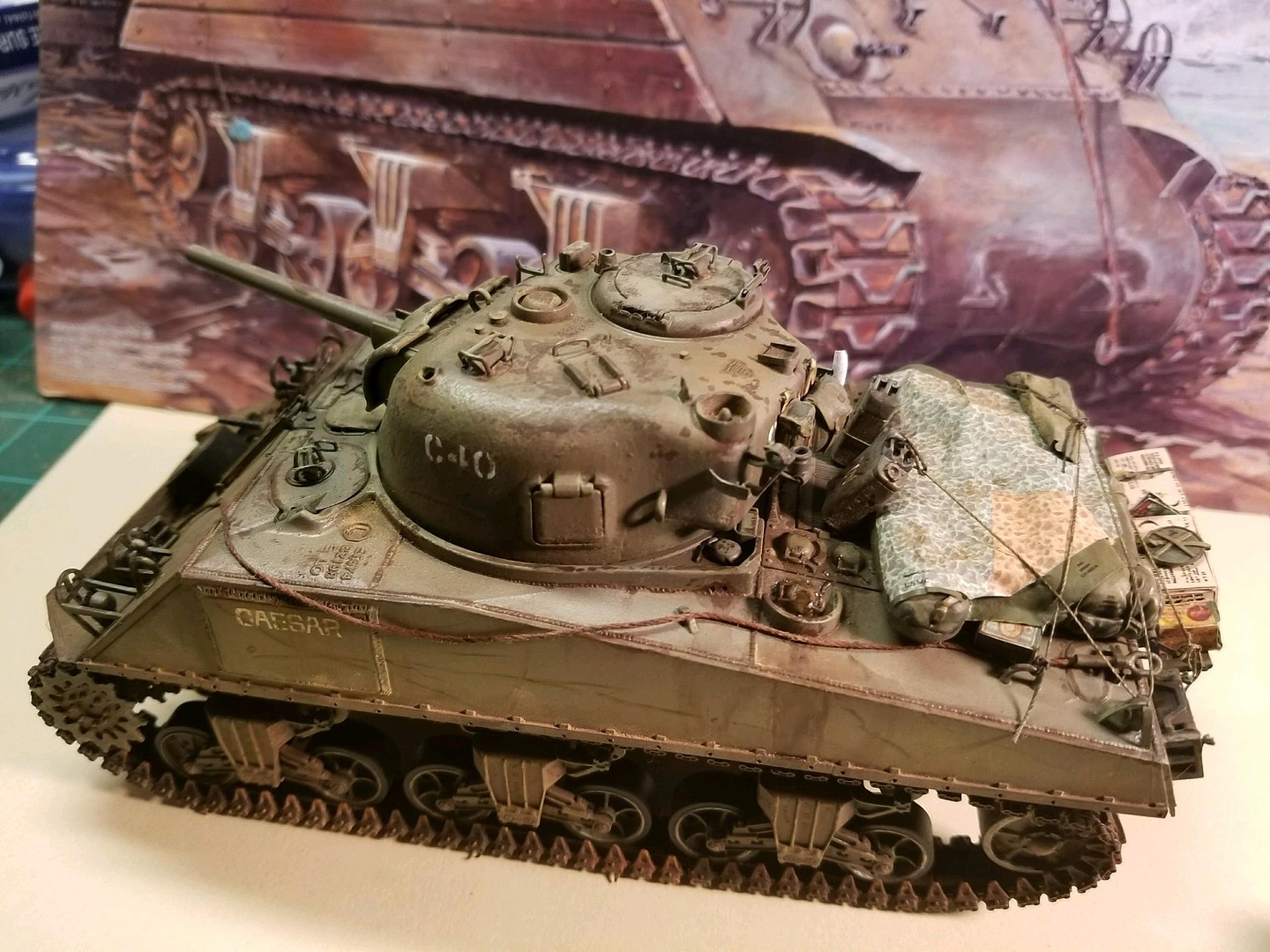 US Marines Sherman M4A2(W) PTO Plastic Model Tank Kit 1/35 Scale