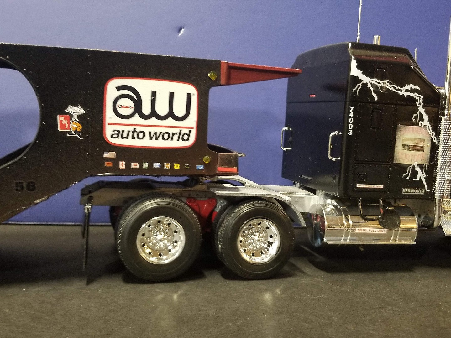 AMT 5-Car Haulaway Trailer Plastic Model Truck Vehicle Kit 1/25