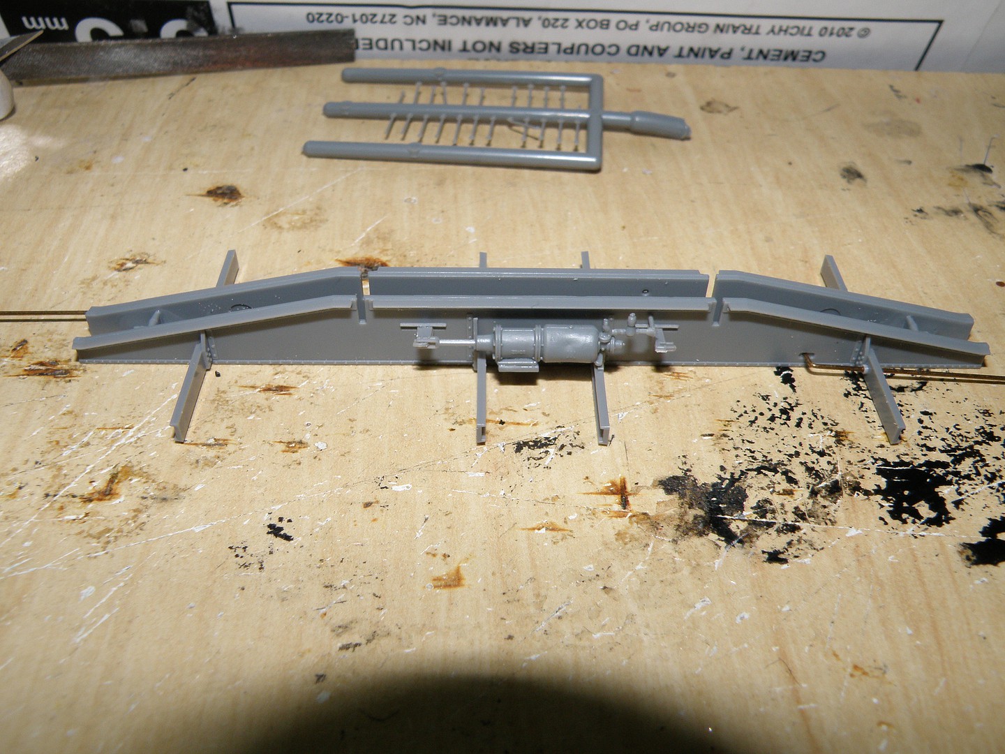 thumbnail interactive-video image 1 of HO Scale Tichy Train Group 4021 Undecorated 40' 50-Ton AC&F Flatcar Kit 1 of 4