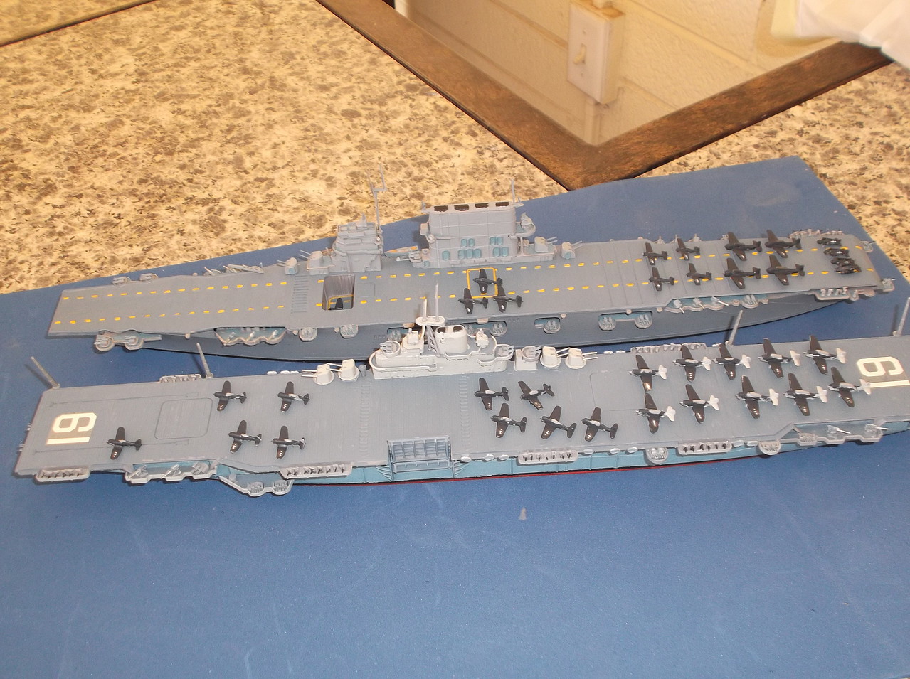 USS Hancock Plastic Model Aircraft Carrier Kit 1/700 Scale